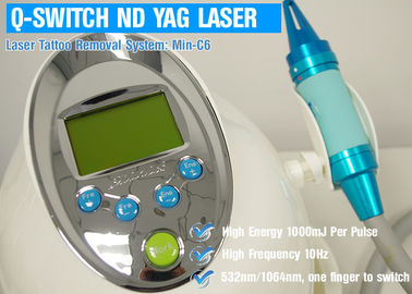 Q ND YAG Lazer Dövme Temizleme Makinesi, Cilt Bakım Makinesi Ağrısız Anahtarlı